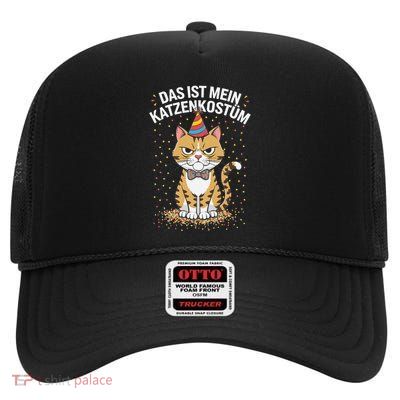 ThatS My Cat Costume End Of Discussion Mardi Gras High Crown Mesh Back Trucker Hat
