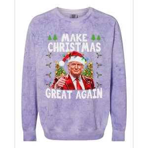 Trump Make Christmas Great Again Ugly Sweater Colorblast Crewneck Sweatshirt