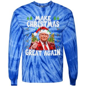 Trump Make Christmas Great Again Ugly Sweater Tie-Dye Long Sleeve Shirt