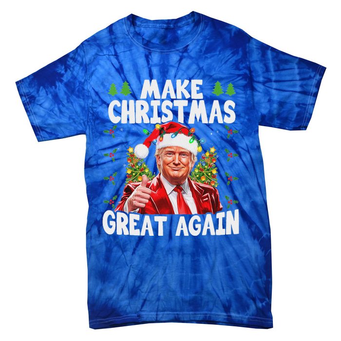 Trump Make Christmas Great Again Ugly Sweater Tie-Dye T-Shirt