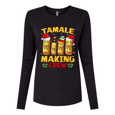 Tamale Making Crew Tamale Season Funny Mexican Christmas Womens Cotton Relaxed Long Sleeve T-Shirt