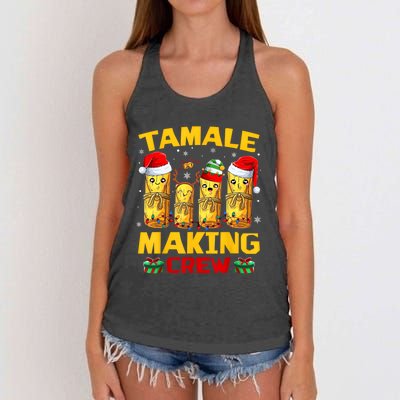 Tamale Making Crew Tamale Season Funny Mexican Christmas Women's Knotted Racerback Tank