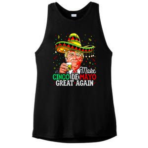 Trump Make Cinco De Mayo Great Again Ladies PosiCharge Tri-Blend Wicking Tank