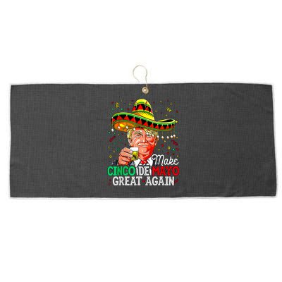 Trump Make Cinco De Mayo Great Again Large Microfiber Waffle Golf Towel