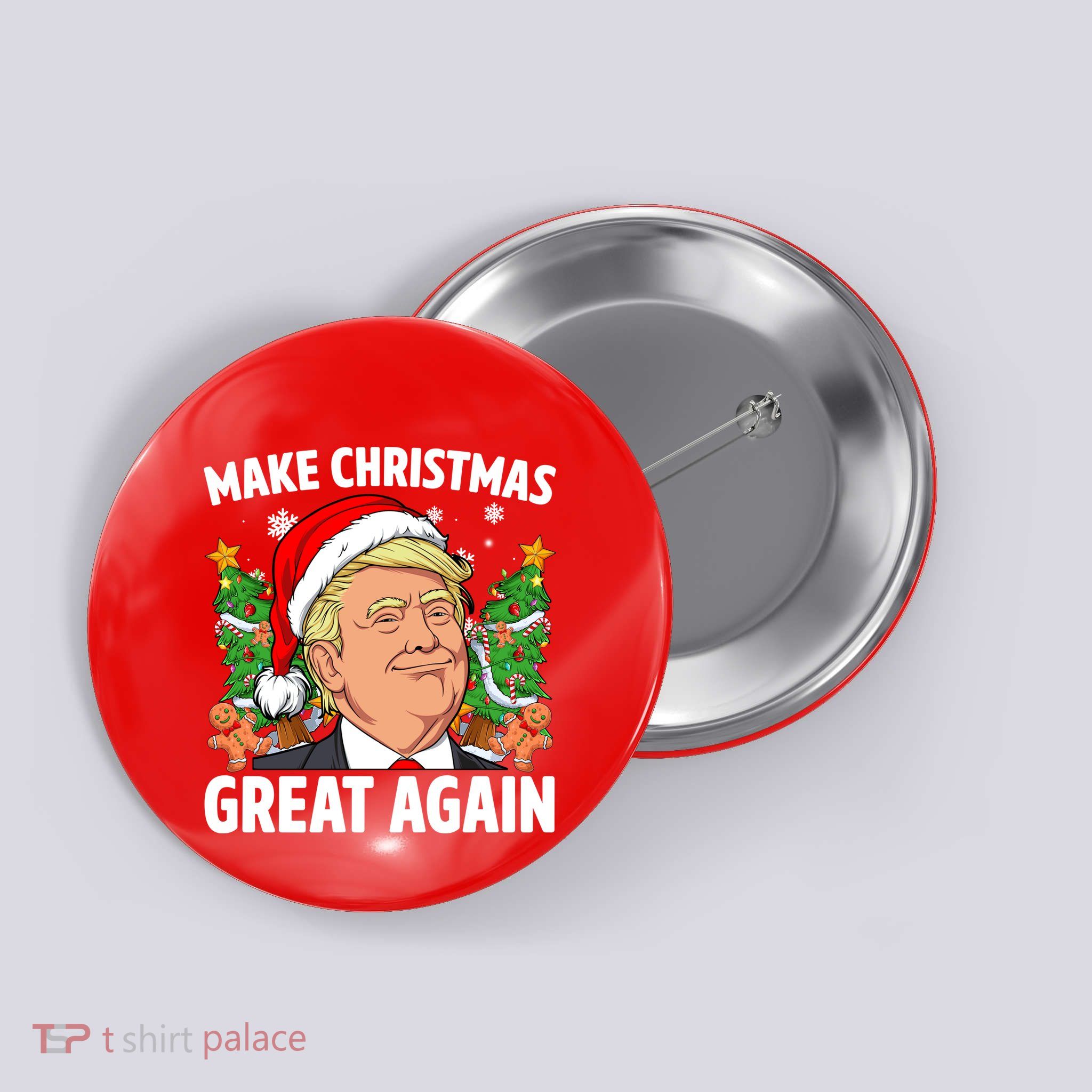 Trump Make Christmas Great Again Ugly Christmas Sweaters Button