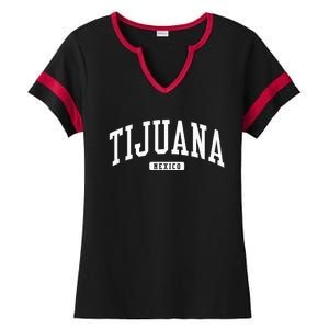 Tijuana Mexico College University Style Ladies Halftime Notch Neck Tee