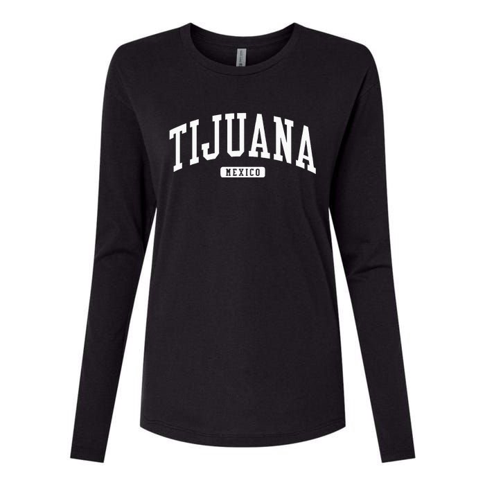 Tijuana Mexico College University Style Womens Cotton Relaxed Long Sleeve T-Shirt