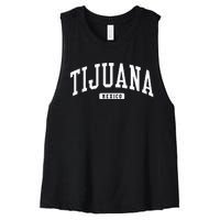 Tijuana Mexico College University Style Women's Racerback Cropped Tank