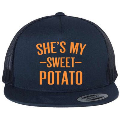 Thanksgiving Matching Couples She's My Sweet Potato I Yam Flat Bill Trucker Hat