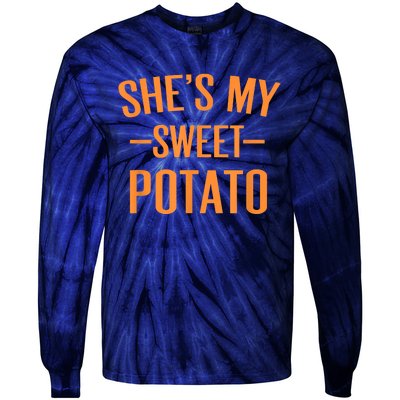 Thanksgiving Matching Couples She's My Sweet Potato I Yam Tie-Dye Long Sleeve Shirt