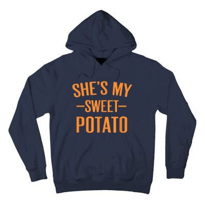 Thanksgiving Matching Couples She's My Sweet Potato I Yam Tall Hoodie