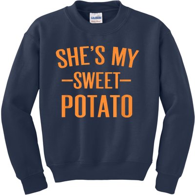 Thanksgiving Matching Couples She's My Sweet Potato I Yam Kids Sweatshirt