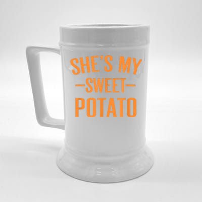 Thanksgiving Matching Couples She's My Sweet Potato I Yam Beer Stein