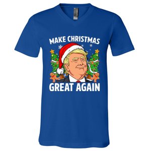 Trump Make Christmas Great Again Ugly Christmas Sweater Xmas  V-Neck T-Shirt