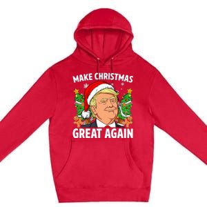 Trump Make Christmas Great Again Ugly Christmas Sweater Xmas  Premium Pullover Hoodie