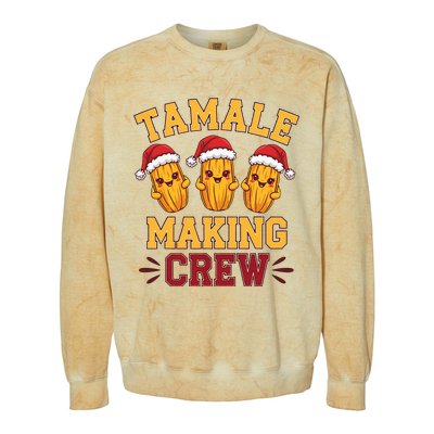 Tamale Making Crew Tamale Season Funny Mexican Christmas Colorblast Crewneck Sweatshirt