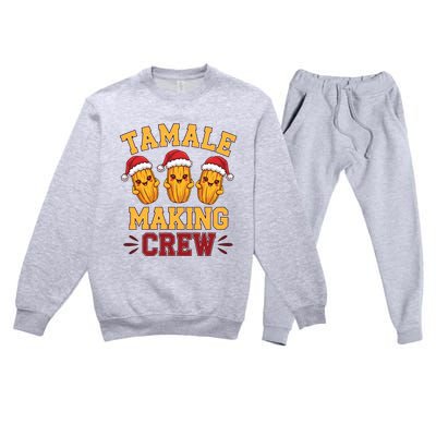 Tamale Making Crew Tamale Season Funny Mexican Christmas Premium Crewneck Sweatsuit Set