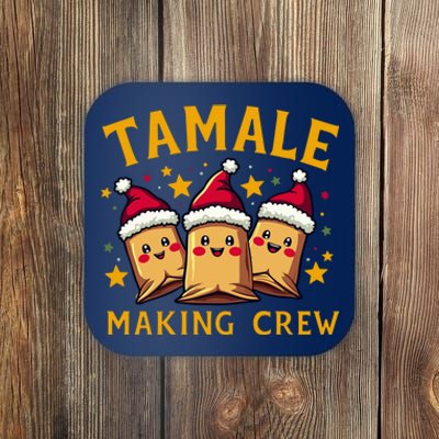 Tamale Making Crew Tamale Season Funny Mexican Christmas Coaster