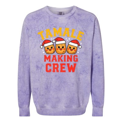 Tamale Making Crew Tamale Season Funny Mexican Christmas Colorblast Crewneck Sweatshirt