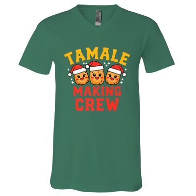 Tamale Making Crew Tamale Season Funny Mexican Christmas V-Neck T-Shirt