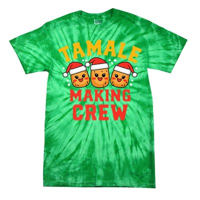 Tamale Making Crew Tamale Season Funny Mexican Christmas Tie-Dye T-Shirt