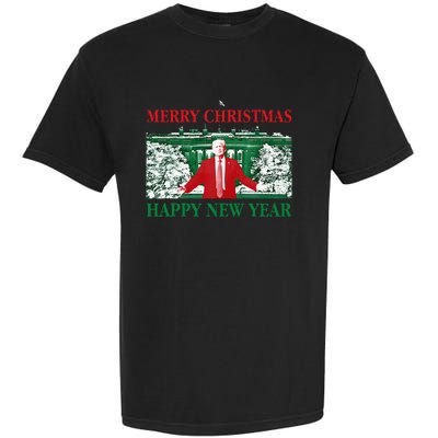 Trump Merry Christmas Xmas Happy New Year 2025 Garment-Dyed Heavyweight T-Shirt