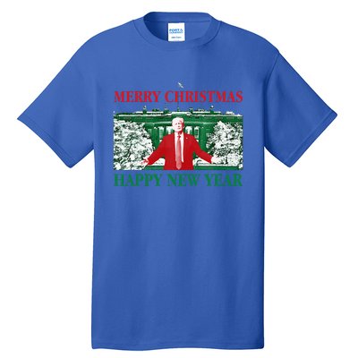 Trump Merry Christmas Xmas Happy New Year 2025 Tall T-Shirt