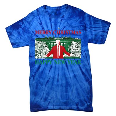 Trump Merry Christmas Xmas Happy New Year 2025 Tie-Dye T-Shirt