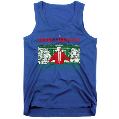 Trump Merry Christmas Xmas Happy New Year 2025 Tank Top