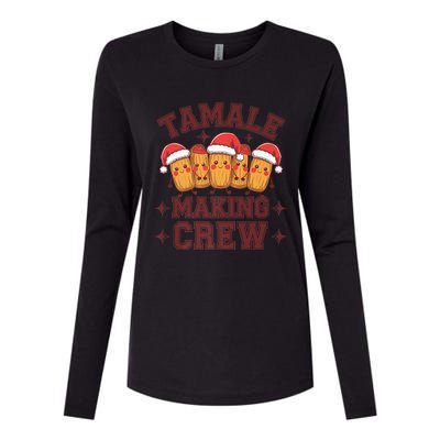 Tamale Making Crew Tamale Season Funny Mexican Christmas Womens Cotton Relaxed Long Sleeve T-Shirt