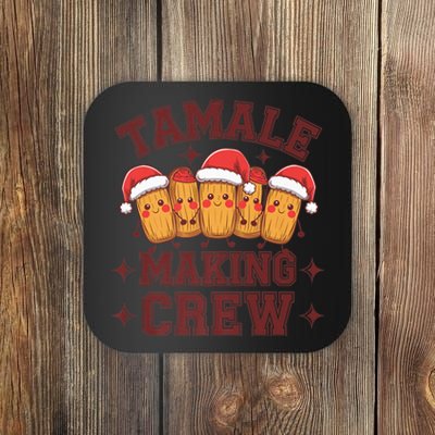 Tamale Making Crew Tamale Season Funny Mexican Christmas Coaster