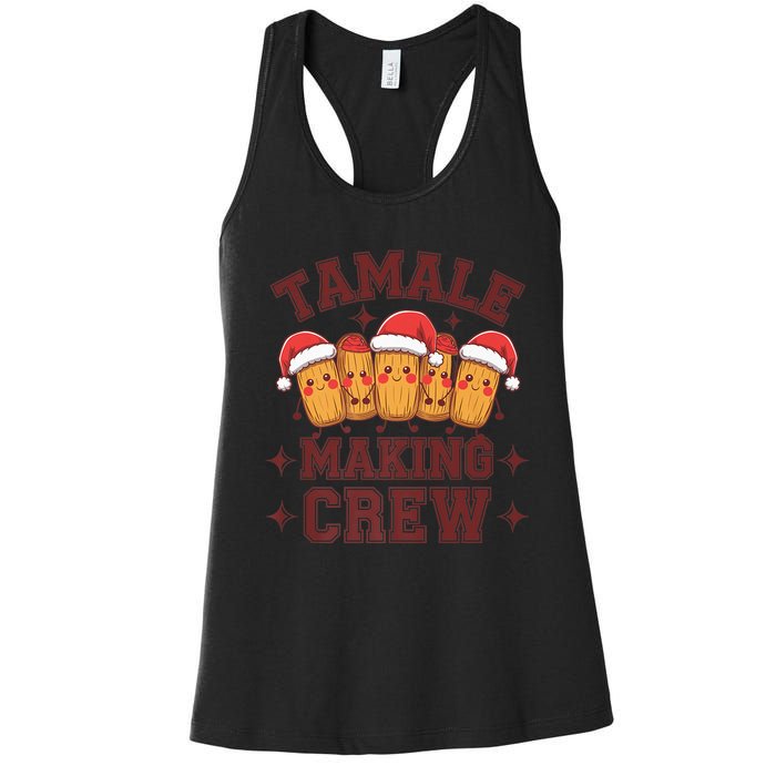 Tamale Making Crew Tamale Season Funny Mexican Christmas Women's Racerback Tank