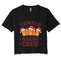 Tamale Making Crew Tamale Season Funny Mexican Christmas Women's Crop Top Tee