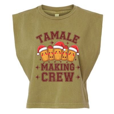 Tamale Making Crew Tamale Season Funny Mexican Christmas Garment-Dyed Women's Muscle Tee