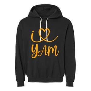 Thanksgiving Matching Couples She's My Sweet Potato I Yam Garment-Dyed Fleece Hoodie