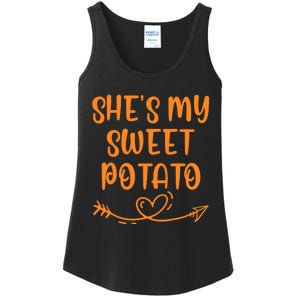 Thanksgiving Matching Couple SheS My Sweet Potato I Yam Set Ladies Essential Tank