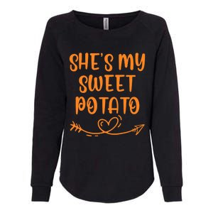 Thanksgiving Matching Couple SheS My Sweet Potato I Yam Set Womens California Wash Sweatshirt