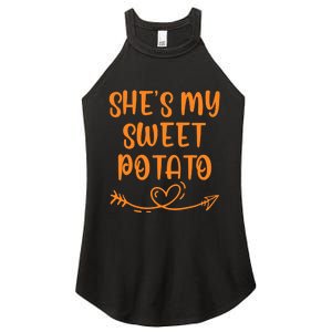 Thanksgiving Matching Couple SheS My Sweet Potato I Yam Set Women's Perfect Tri Rocker Tank