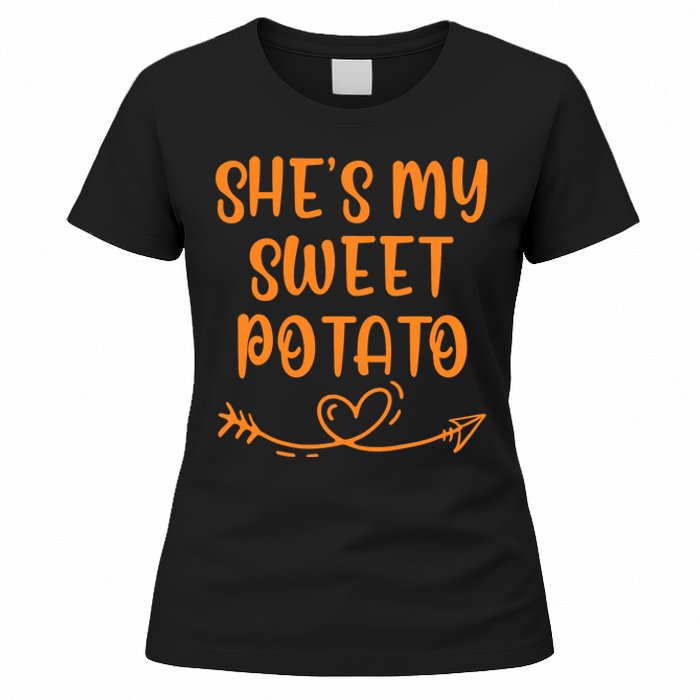 Thanksgiving Matching Couple SheS My Sweet Potato I Yam Set Women's T-Shirt