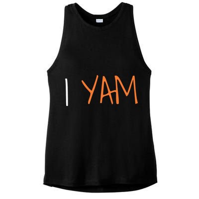 Thanksgiving Matching Couples She's My Sweet Potato I Yam Ladies PosiCharge Tri-Blend Wicking Tank