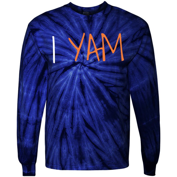 Thanksgiving Matching Couples She's My Sweet Potato I Yam Tie-Dye Long Sleeve Shirt