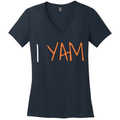 Thanksgiving Matching Couples She's My Sweet Potato I Yam Women's V-Neck T-Shirt