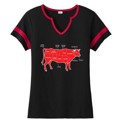 Tex Mex Cow Ladies Halftime Notch Neck Tee