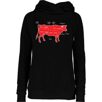 Tex Mex Cow Womens Funnel Neck Pullover Hood