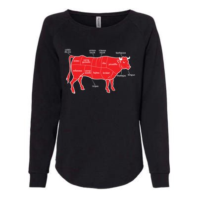 Tex Mex Cow Womens California Wash Sweatshirt