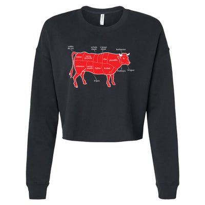 Tex Mex Cow Cropped Pullover Crew