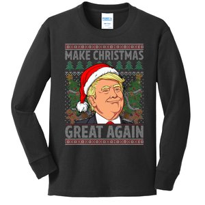 Trump Make Christmas Great Again Ugly Christmas Sweaters  Kids Long Sleeve Shirt