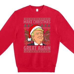 Trump Make Christmas Great Again Ugly Christmas Sweaters  Premium Crewneck Sweatshirt