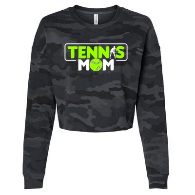 Tennis Mom Cute Gift Cropped Pullover Crew