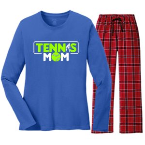 Tennis Mom Cute Gift Women's Long Sleeve Flannel Pajama Set 